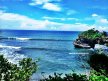 surfing spot sandwiched by Tanah Lot Temple and Batu Bolong Temple, 15 minutes drive
